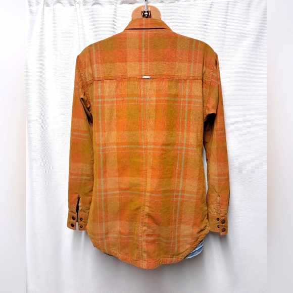 Women's Prana Curdoroy Button Down Plaid Blouse Size XS - Picture 3 of 4